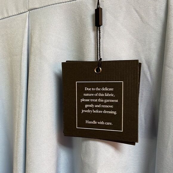 MAC Duggal Prom pageant Gown Crystals Floral Accented Baby Blue Aline Size 2 NEW - Picture 11 of 14